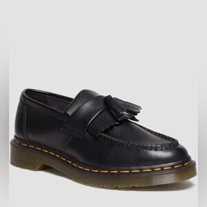 Dr. Martens Adrian Black Vegan Leather Tassel Loafers Modern Preppy NWOB Sz 36